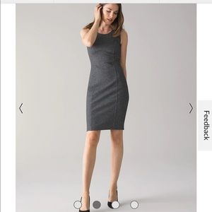 White House black market gray mini houndstooth dress